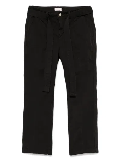 Liu •jo Liu Jo Tailored Black Jeans With Stylish Tie Detail In Black