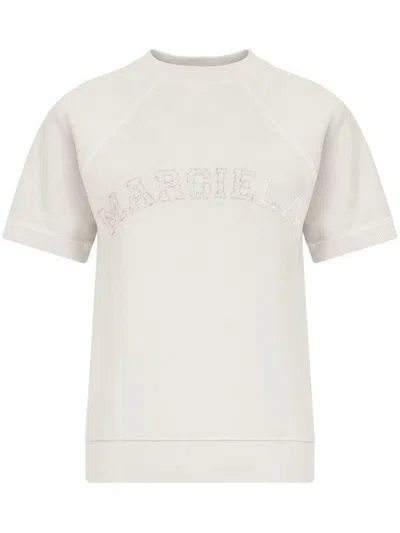 Maison Margiela Cream White Cotton Sweatshirt