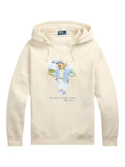 Polo Ralph Lauren Light Beige Hoodie With Print
