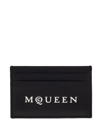 Alexander Mcqueen Leather Cardholder With Print