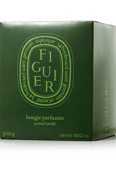 Shop Diptyque Feu De Bois Scented Candle, 300g In Green