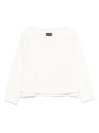 Emporio Armani Organic Cotton Sweatshirt In White