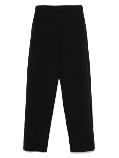 Emporio Armani Cotton Trousers In Black