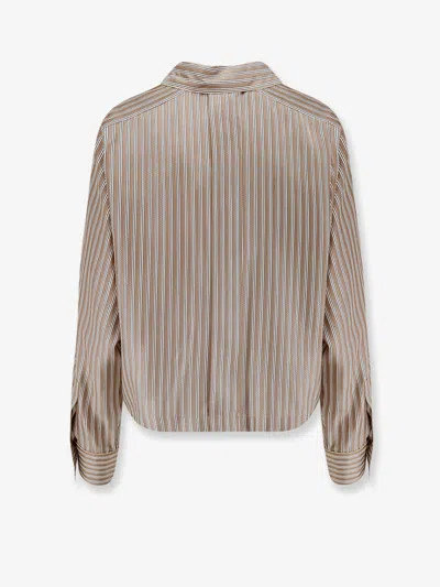 Max Mara Women Brama Striped Silk Shirt