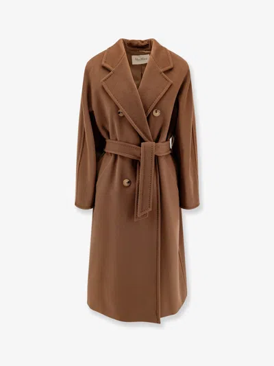 Max Mara Women Madame 101801 Virgin Wool And Cashmere Coat In Brown