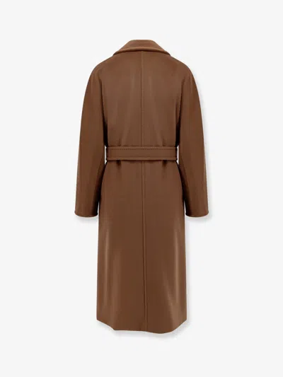 Max Mara Women Madame 101801 Virgin Wool And Cashmere Coat In Brown