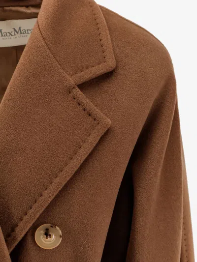 Max Mara Women Madame 101801 Virgin Wool And Cashmere Coat In Brown
