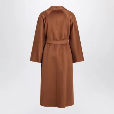 Max Mara Wrap Coat In Brown Cashmere Women In Brown