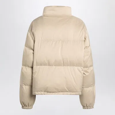 Miu Miu Sand-coloured Jacket In Re-nylon Women In Neutral