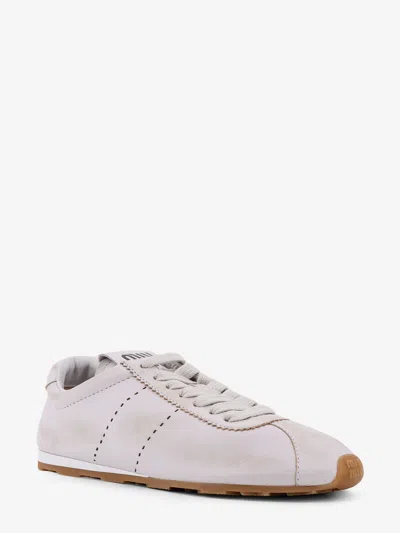 Miu Miu Plume Low-top Leather Sneakers