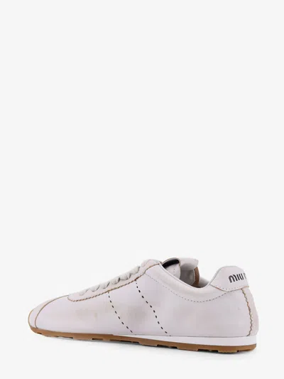 Miu Miu Plume Low-top Leather Sneakers