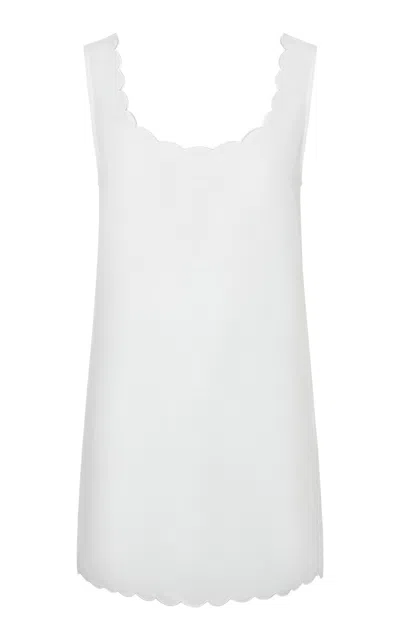 Onia Air Linen Scallop Shift Dress