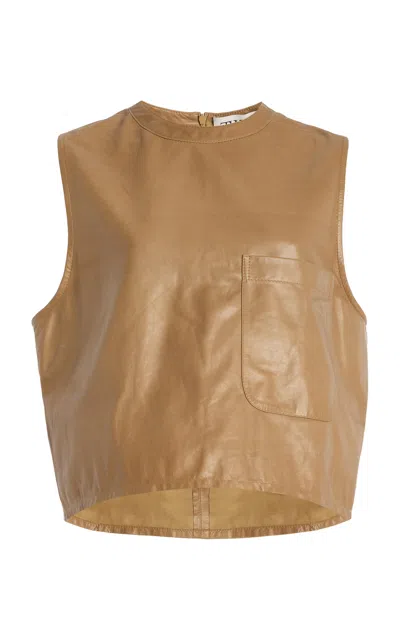 Twp Cropped Leather Tank