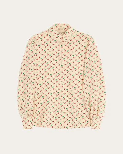 Valentino Camicia In Crepe Stampata  Donna