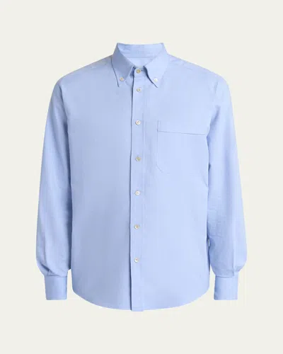Valentino Camicia Maniche Lunghe Celeste In Blue