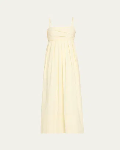Proenza Schouler White Label Claudine Technical Poplin Midi Dress In Yellow
