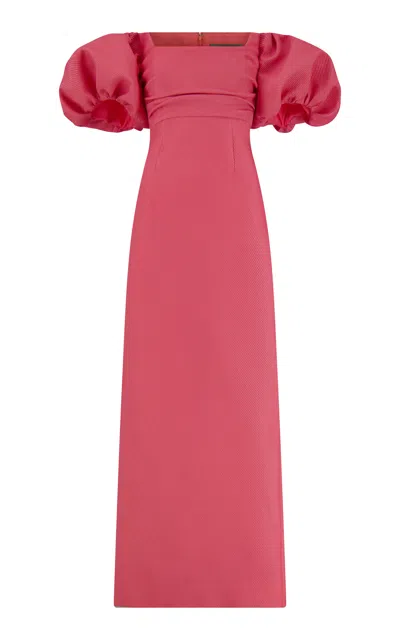 Lela Rose Thelma Textured Satin Gown