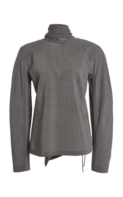 Jacquemus Chale Draped Stretch-wool Top