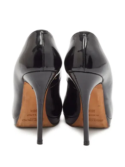 Pre-owned Jimmy Choo Patent Leather Peep-toe Pumps