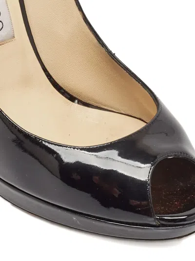 Pre-owned Jimmy Choo Patent Leather Peep-toe Pumps