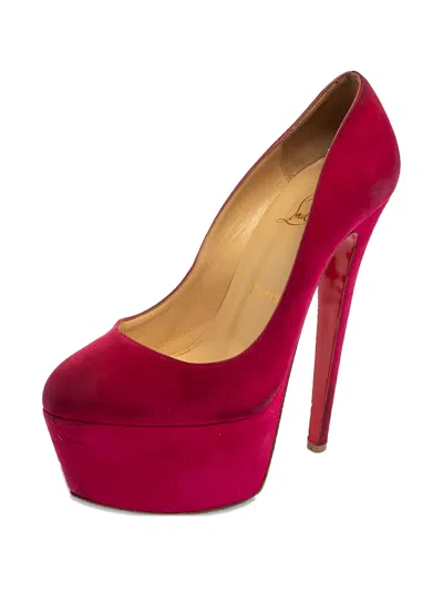 Pre-owned Christian Louboutin Suede Platform Pumps
