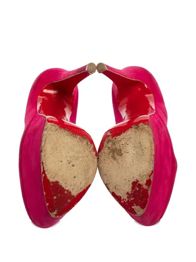 Pre-owned Christian Louboutin Suede Platform Pumps