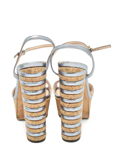 Pre-owned Gucci 2024 Cork Platform Sandals
