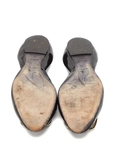 Pre-owned Roger Vivier Vintage 2024 Buckle Flats In Black