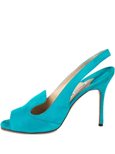 Pre-owned Manolo Blahnik 2023 Slingback Peep-toe Shoes