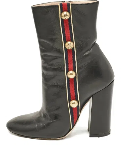 Pre-owned Gucci 2024 Studded Boots In Black