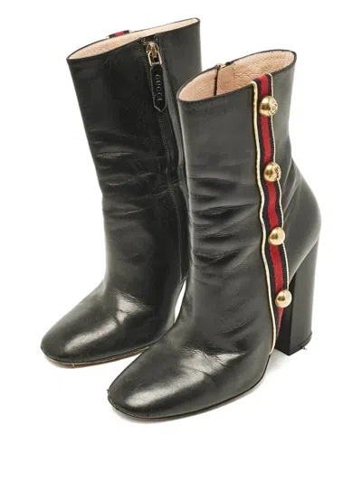 Pre-owned Gucci 2024 Studded Boots In Black