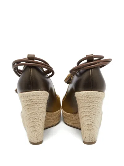 Pre-owned Sergio Rossi Vintage 2024 Peep-toe Wedge Shoes