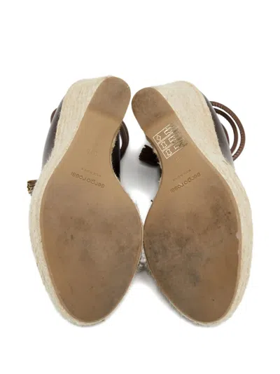 Pre-owned Sergio Rossi Vintage 2024 Peep-toe Wedge Shoes
