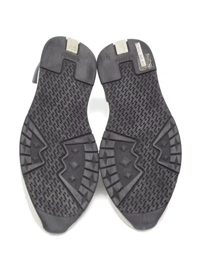 Pre-owned Hermes Knitted Suede Sneakers In White