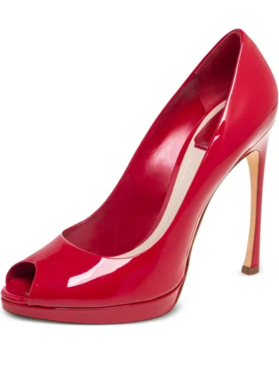 Pre-owned Dior Peep-toe Pumps In Red