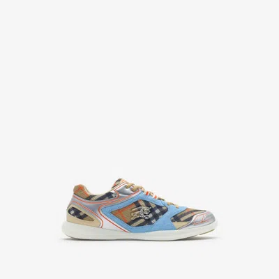 Burberry Multicolor Mesh And Suede Matrix Sneakers In Multi