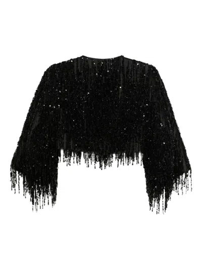 Dice Kayek Embellished-sequin Jacket In Black