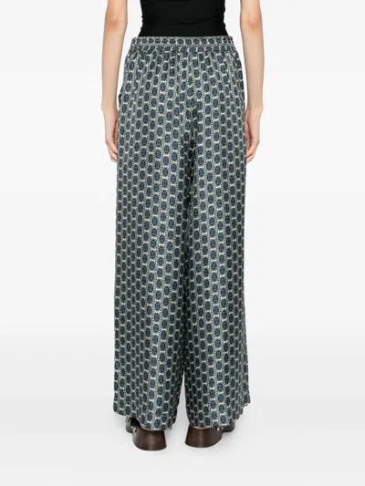 Pierre-louis Mascia Aloe Palazzo Trousers In Gray