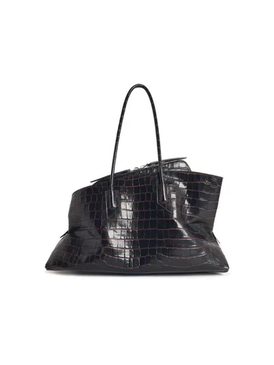 Attico The  'the Walk' 'coffee' Medium Leather Bag