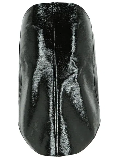Courrèges Skirt Cotton Blend Asymmetric Hem In Black