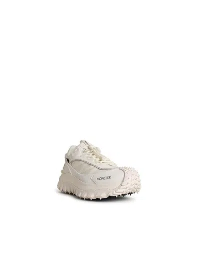 Moncler 'trailgrip Gtx' White Leather Blend Sneakers