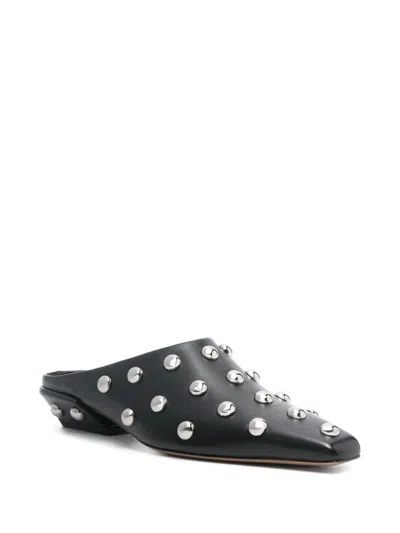 Paris Texas 'belle' Sabot In Black Leather