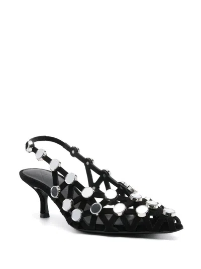 Attico The Grid Pumps With 50mm Back Strap