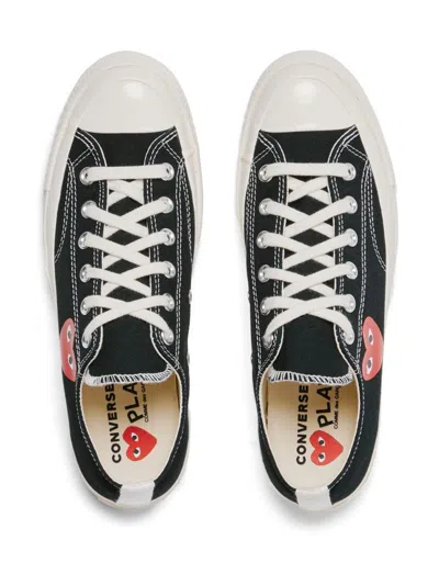 Comme Des Garçons Play Cotton Sneakers In Black