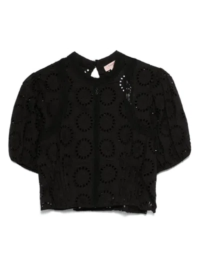 Twinset Black Cotton Blouse