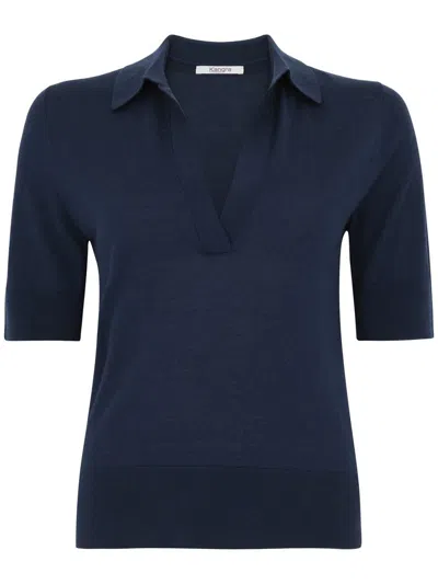 Kangra Cashmere Blue Cotton Polo