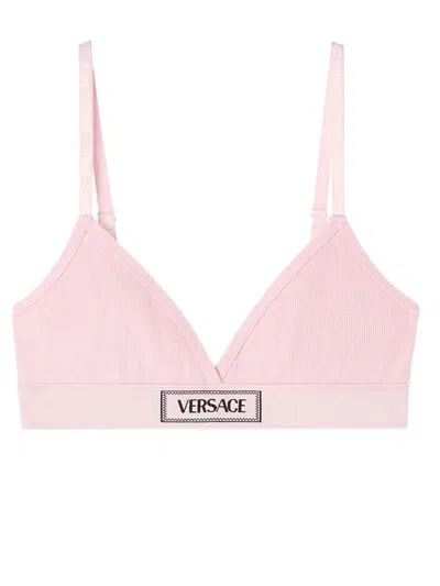 Versace Bra With Logo Embroidery