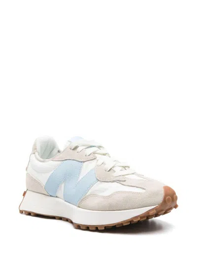 New Balance Damen 327 In Grau/weiss/blau, Wildleder/mesh, Grösse 39 In Neutral