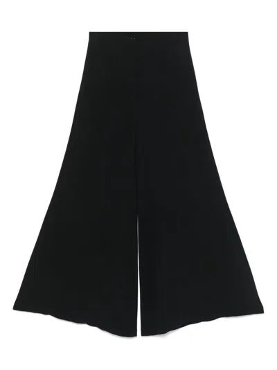 Semicouture 'avril' Black Silk Blend Trousers