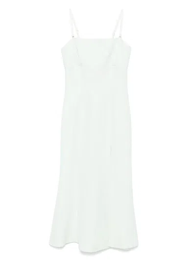 Twinset Aqua Green Midi Dress With Side Slit
